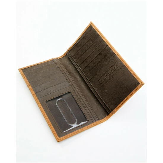 Coupon 🔔 Cody James Men's Rodeo Leather Checkbook Wallet Brown 🎁 - Image 2