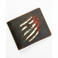 New 👏 Cody James Men's Brown Mexico Slash Bifold Leather Wallet 👏