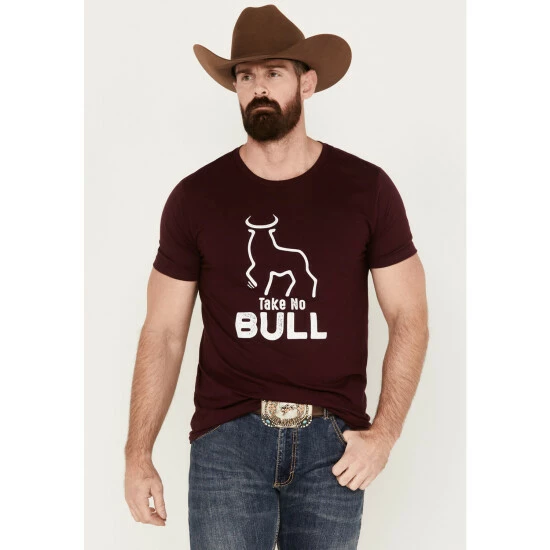 Best Sale โจ Cody James Men's Desert Bull Skull Western T-Shirt Burgundy ๐