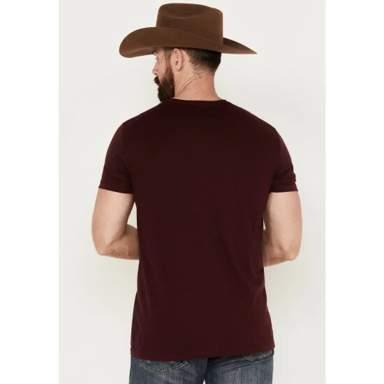 Best Sale โจ Cody James Men's Desert Bull Skull Western T-Shirt Burgundy ๐ - Image 4