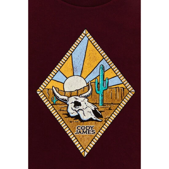 Wholesale 🔥 Cody James Toddler-Boys' Desert Skull Head Logo Graphic T-Shirt Maroon 🔔 - Image 2