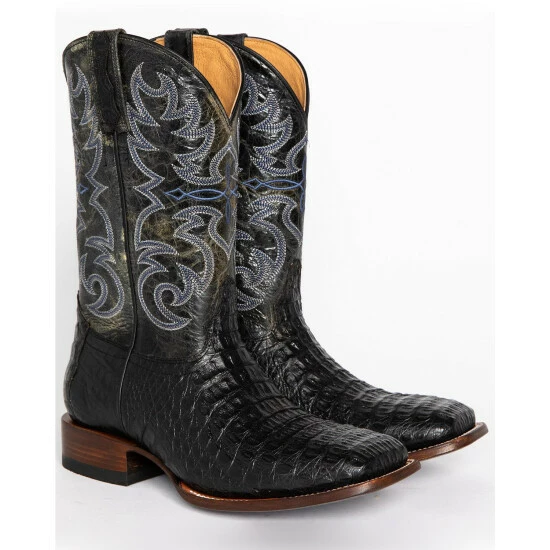 Flash Sale ✨ Cody James Men's Caiman Embroidered Exotic 🥾 Boots - Wide Square Toe Black 💯 - Image 2