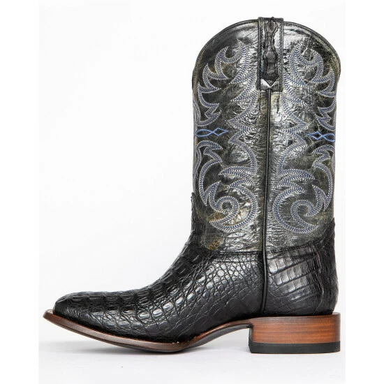 Flash Sale ✨ Cody James Men's Caiman Embroidered Exotic 🥾 Boots - Wide Square Toe Black 💯 - Image 5