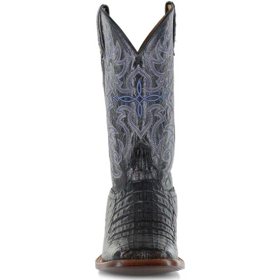 Flash Sale ✨ Cody James Men's Caiman Embroidered Exotic 🥾 Boots - Wide Square Toe Black 💯 - Image 6