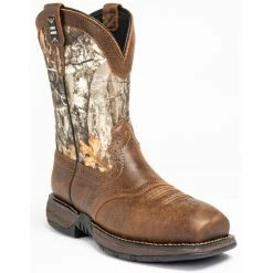 Wholesale ✔️ Cody James Men's Camo Performance Western Work 🥾 Boots - Composite Toe Brown 🤩