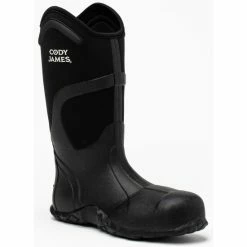 Hot Sale 🧨 Cody James Men's Rubber Work 🥾 Boots - Soft Toe Black 🔥
