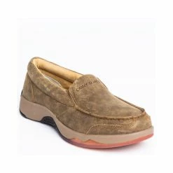 Cheapest 🔔 Cody James Men's Tan Oxford Slip-On 👞 Shoes - Moc Toe 🧨