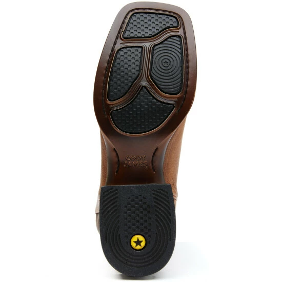 Best Pirce ๐ Cody James Men's Hoverfly Western ๐ฅพ Boots - Broad Square Toe Brown ๐ - Image 7