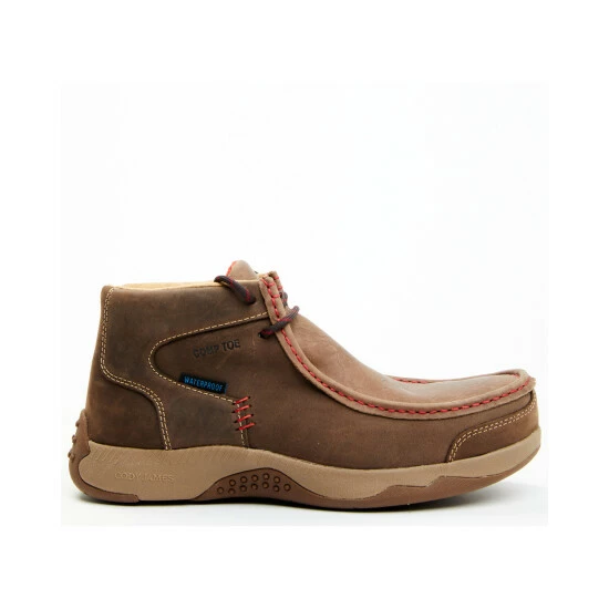 Deals ๐ Cody James Men's Wallabee Moc Toe Work ๐ Shoes - Composite Toe Brown ๐ - Image 2