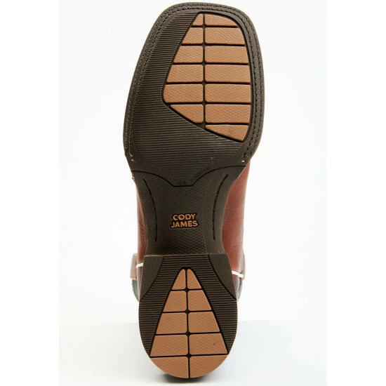 Best deal ๐ Cody James Men's Xtreme Xero Gravity Western Performance ๐ฅพ Boots - Broad Square Toe Brown/blue ๐งจ - Image 7