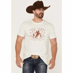 Promo 🎁 Cody James Men's Giddy Up Rodeo Graphic Short Sleeve T-Shirt Cream ⌛