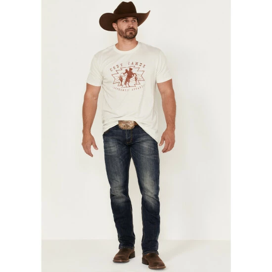 Promo ๐ Cody James Men's Giddy Up Rodeo Graphic Short Sleeve T-Shirt Cream โ - Image 2