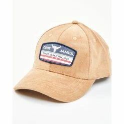 Flash Sale 👏 Cody James Men's Tan Corduroy True American Patch Solid-Back Ball Cap 👍