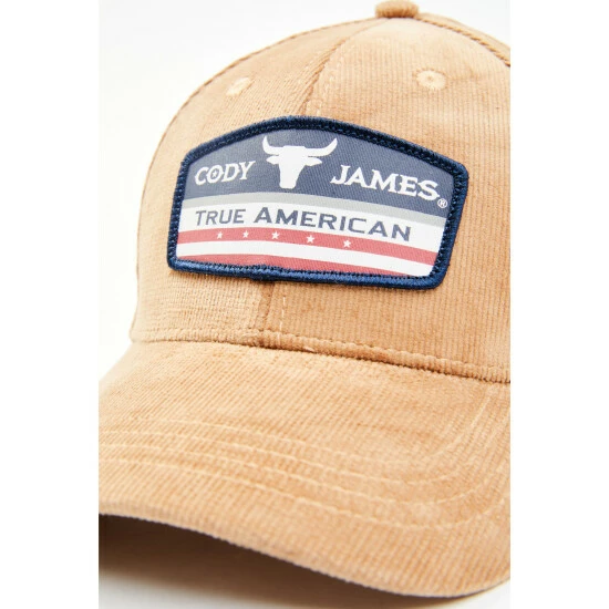 Flash Sale ๐ Cody James Men's Tan Corduroy True American Patch Solid-Back Ball Cap ๐ - Image 2