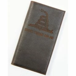 Buy 🧨 Cody James Men's Brown Don't Tread On Me Rodeo Leather Wallet Dark Brown 👏