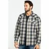 Best deal 🎉 Cody James Men's Gig Harbor Plaid Long Sleeve Western Flannel 👕 Shirt Tan 🎁