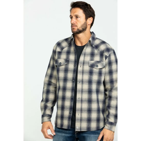 Best deal ๐ Cody James Men's Gig Harbor Plaid Long Sleeve Western Flannel ๐ Shirt Tan ๐