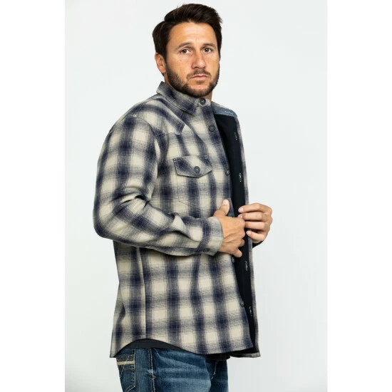 Best deal ๐ Cody James Men's Gig Harbor Plaid Long Sleeve Western Flannel ๐ Shirt Tan ๐ - Image 3