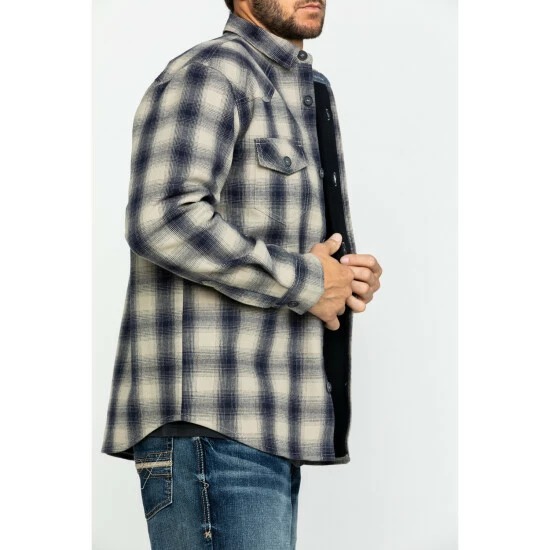 Best deal ๐ Cody James Men's Gig Harbor Plaid Long Sleeve Western Flannel ๐ Shirt Tan ๐ - Image 4