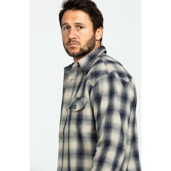 Best deal ๐ Cody James Men's Gig Harbor Plaid Long Sleeve Western Flannel ๐ Shirt Tan ๐ - Image 5