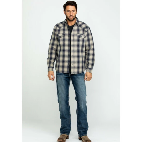 Best deal ๐ Cody James Men's Gig Harbor Plaid Long Sleeve Western Flannel ๐ Shirt Tan ๐ - Image 6