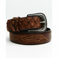 Flash Sale ๐คฉ Cody James Men's Pirarucu Embroidered Belt Brown ๐ฅ