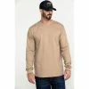 New 🔥 Cody James Men's FR Logo Long Sleeve Work T-Shirt - Tall Beige/khaki 🎉