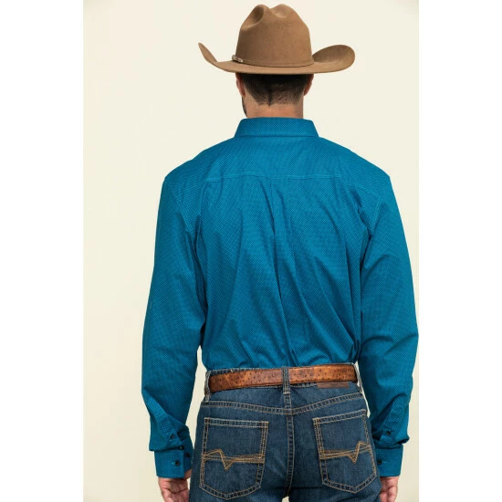 Wholesale ๐ฅฐ Cody James Core Men's Ringfield Micro Geo Print Long Sleeve Western ๐ Shirt Black ๐ - Image 2
