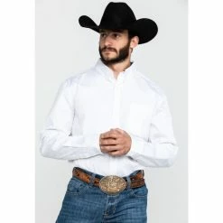 Best deal ๐งจ Cody James Core Men's White Solid Long Sleeve Western ๐ Shirt ๐ฅฐ