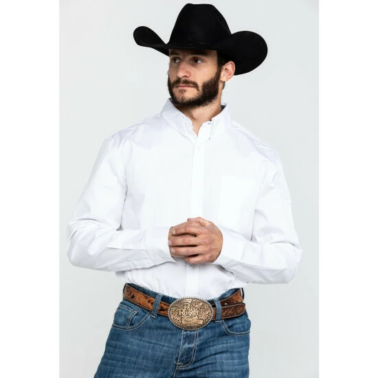 Best deal ๐งจ Cody James Core Men's White Solid Long Sleeve Western ๐ Shirt ๐ฅฐ
