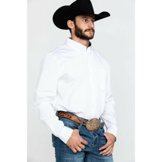Best deal ๐งจ Cody James Core Men's White Solid Long Sleeve Western ๐ Shirt ๐ฅฐ - Image 3