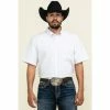 Discount 🤩 Cody James Core Men's Weekend Warrior Striped Short Sleeve Western 👚 Shirt White 😍