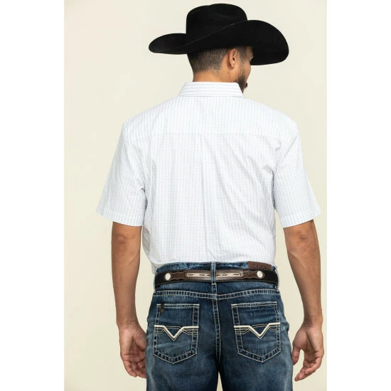 Discount 🤩 Cody James Core Men's Weekend Warrior Striped Short Sleeve Western 👚 Shirt White 😍 - Image 2