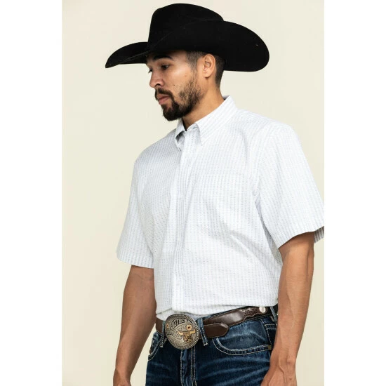 Discount 🤩 Cody James Core Men's Weekend Warrior Striped Short Sleeve Western 👚 Shirt White 😍 - Image 3