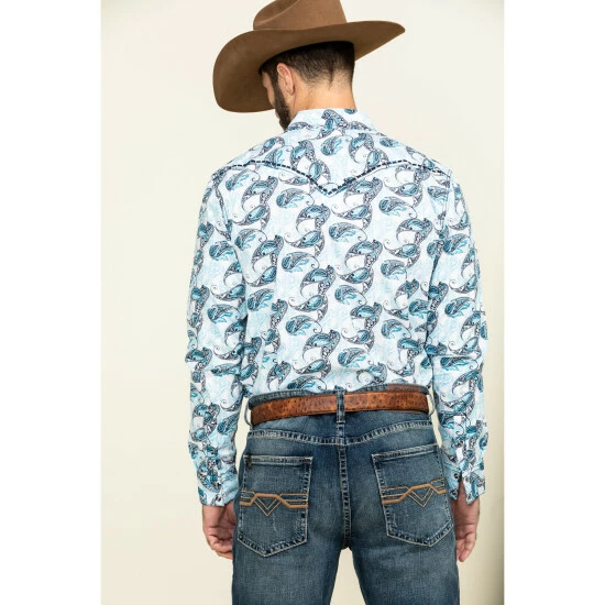 Best reviews of โจ Cody James Men's Lovelace Large Paisley Print Long Sleeve Western ๐ Shirt - Tall White ๐ - Image 2