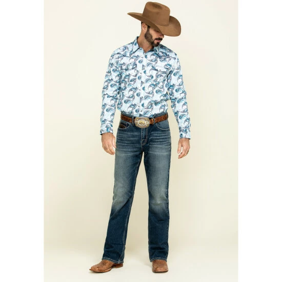 Best reviews of โจ Cody James Men's Lovelace Large Paisley Print Long Sleeve Western ๐ Shirt - Tall White ๐ - Image 6