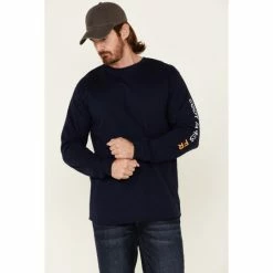 Best reviews of 👍 Cody James Men's Indigo FR Logo Long Sleeve Work T-Shirt 🎉