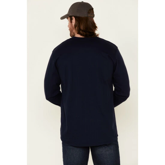 Best reviews of ๐ Cody James Men's Indigo FR Logo Long Sleeve Work T-Shirt ๐ - Image 4