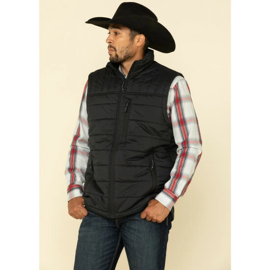 Buy 👍 Cody James Core Men's Man Grove Quilted Puffer Vest Black ⭐