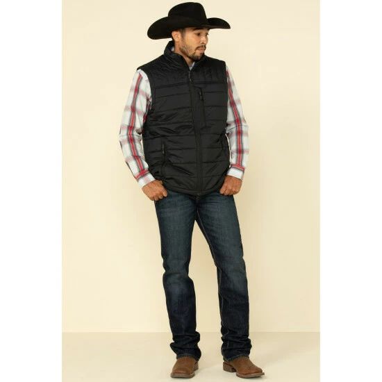 Buy 👍 Cody James Core Men's Man Grove Quilted Puffer Vest Black ⭐ - Image 3