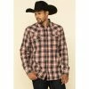 Budget ❤️ Cody James Men's Spruce Plaid Long Sleeve Western Flannel 👚 Shirt - Tall Black/red 🌟