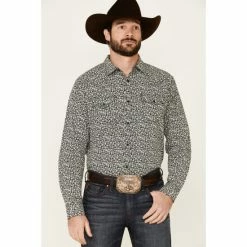 Discount ๐ Cody James Men's Alyssum Floral Print Long Sleeve Snap Western ๐ Shirt Black ๐