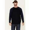 Hot Sale 🌟 Cody James Men's FR Navy Blocked ⚾ Baseball Long Sleeve Work 👚 Shirt 🎉