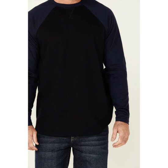 Hot Sale ๐ Cody James Men's FR Navy Blocked โพ Baseball Long Sleeve Work ๐ Shirt ๐ - Image 3