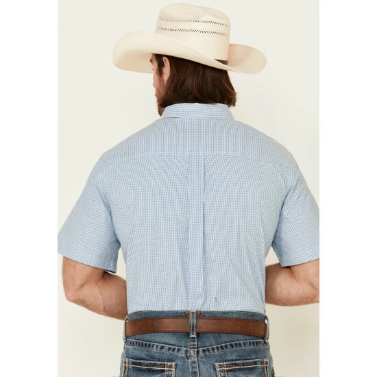 Brand new ๐ Cody James Core Men's Zion Dobby Stripe Short Sleeve Button-Down Western ๐ Shirt Blue ๐ - Image 4