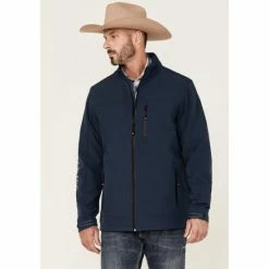 New 🎁 Cody James Core Men's Steamboat Logo Zip-Front Softshell Jacket Navy 😉