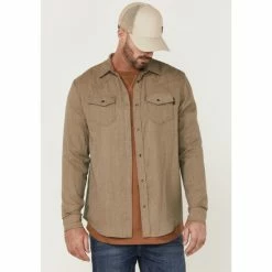 Discount โ๏ธ Cody James Men's FR Heather Khaki Lightweight Inherent Long Sleeve Snap Work ๐ Shirt Beige/khaki ๐