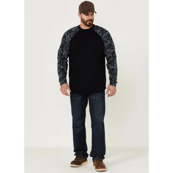 Flash Sale ๐ Cody James Men's FR Navy Camo Long Sleeve Work T-Shirt ๐ - Image 2