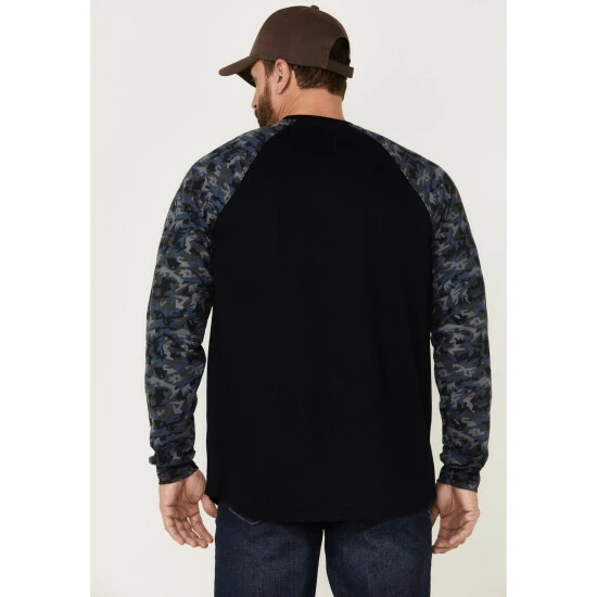 Flash Sale ๐ Cody James Men's FR Navy Camo Long Sleeve Work T-Shirt ๐ - Image 4