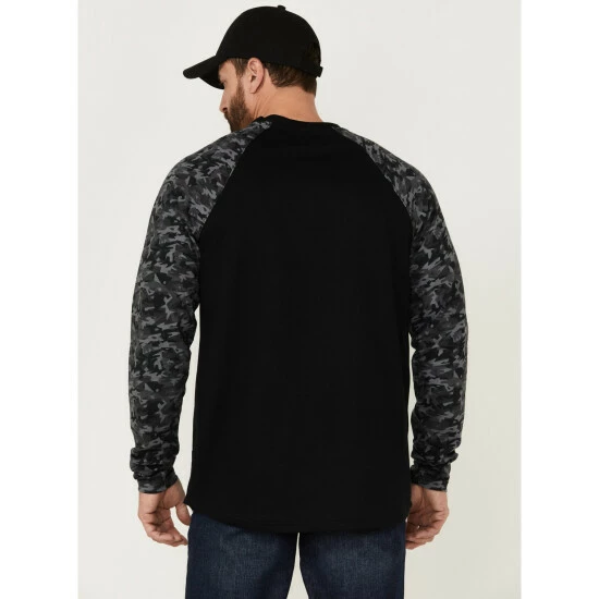 Hot Sale 😉 Cody James Men's FR Black Camo Long Sleeve Work T-Shirt 🌟 - Image 4